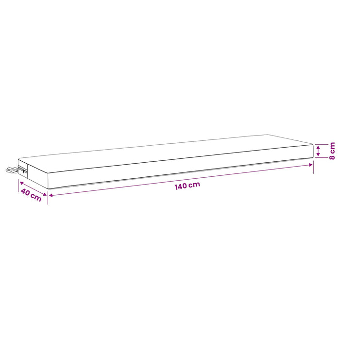 Perna pentru bancă SOEST 100% Polyester Roz 140 x 40 x 8 cm WALTI