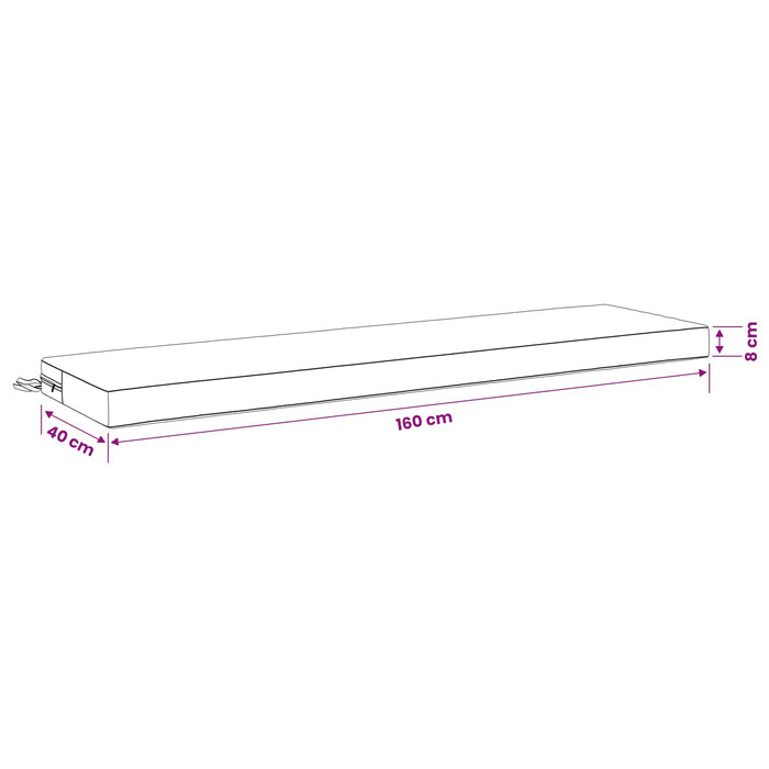 Perna pentru bancă SOEST 100% Polyester Roșu 160 x 40 x 8 cm WALTI