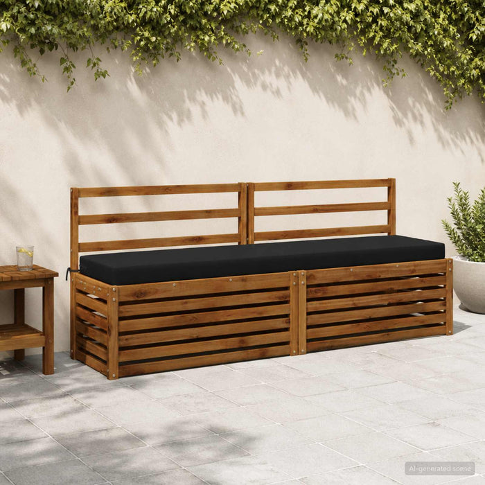 Perna pentru bancă SOEST 100% Polyester Negru 200 x 40 x 8 cm WALTI