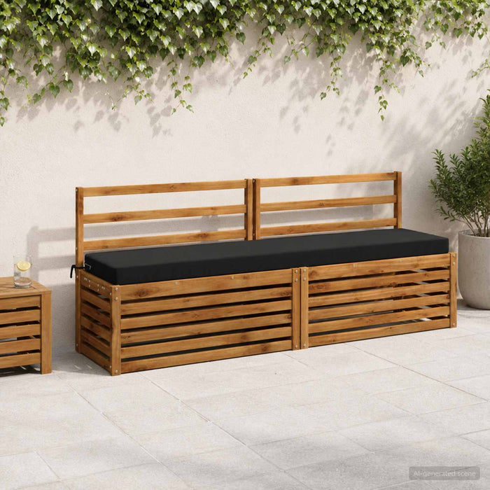 Perna pentru bancă SOEST 100% Polyester Negru 200 x 40 x 8 cm WALTI