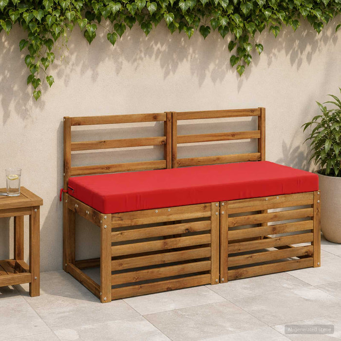 Perna pentru bancă SOEST 100% Polyester Roșu 110 x 50 x 8 cm WALTI