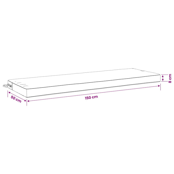 Perna pentru bancă SOEST 100% Polyester Negru 150 x 50 x 8 cm WALTI