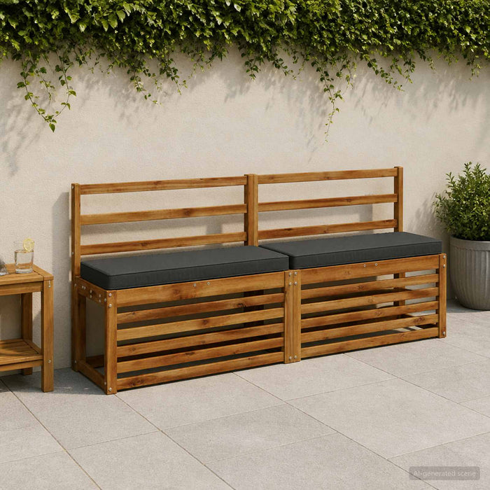 Perne pentru bancă 2 bucăți VUGHT 2 pcs 100% Polyester Antracit WALTI