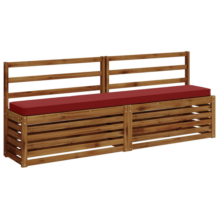 Perne pentru bancă 2 bucăți VUGHT 2 pcs 100% Polyester Roșu Vin WALTI
