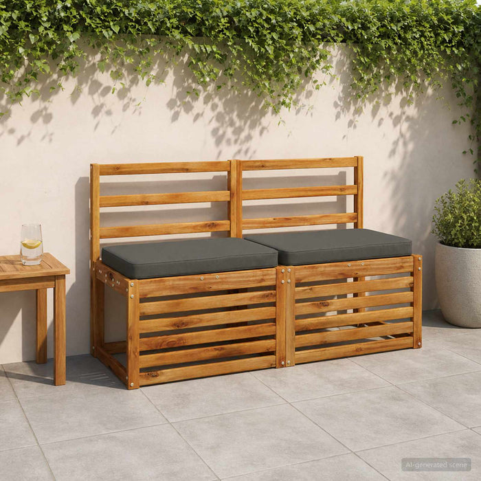 Perne pentru bancă 2 bucăți VUGHT 2 pcs 100% Polyester Antracit WALTI