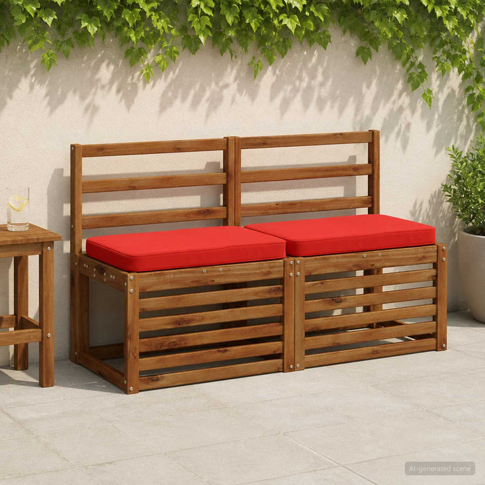 Perne pentru bancă 2 bucăți VUGHT 2 pcs 100% Polyester Roșu - WALTI WALTI