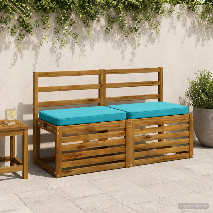 Perne pentru bancă 2 bucăți VUGHT 2 pcs 100% Polyester Turcoaz WALTI
