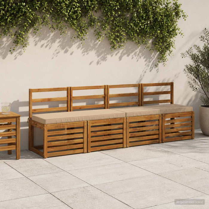 Perne pentru bancă 2 bucăți VUGHT 2 buc. 100% Polyester Nisipiu WALTI