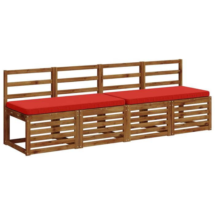 Perne pentru bancă 2 bucăți VUGHT 2 buc. 100% Polyester Roșu WALTI
