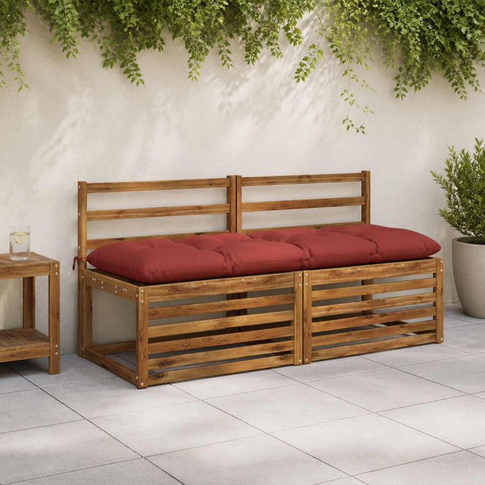 Perna pentru bancă VIANEN 100% Polyester Roșu 150 x 50 x 12 cm - WALTI WALTI