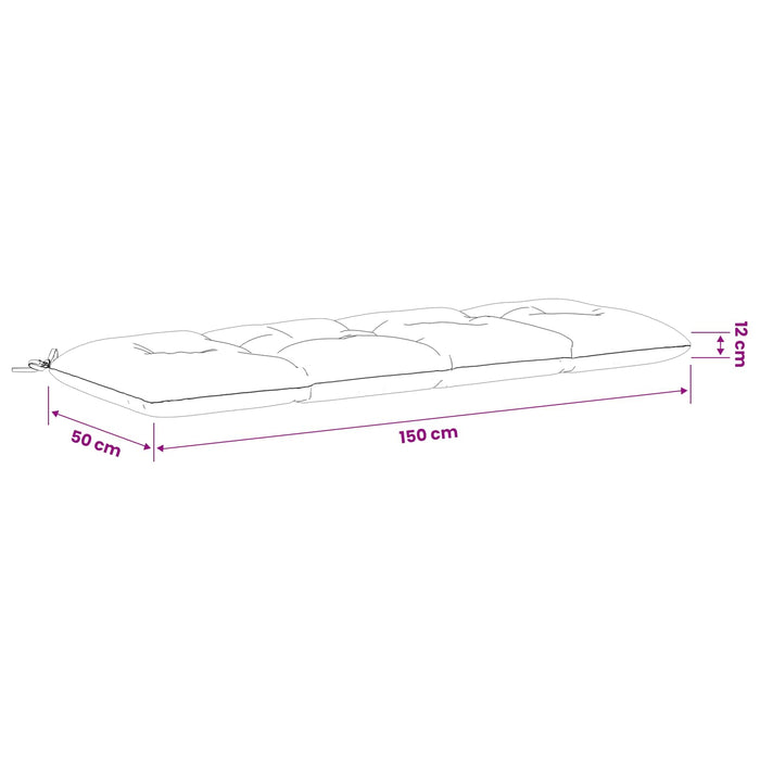 Perna pentru bancă VIANEN 100% Polyester Roșu 150 x 50 x 12 cm - WALTI WALTI