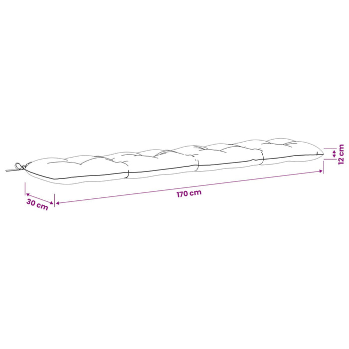 Perna pentru bancă VIANEN 100% Polyester Roșu 170 x 30 x 12 cm - WALTI WALTI