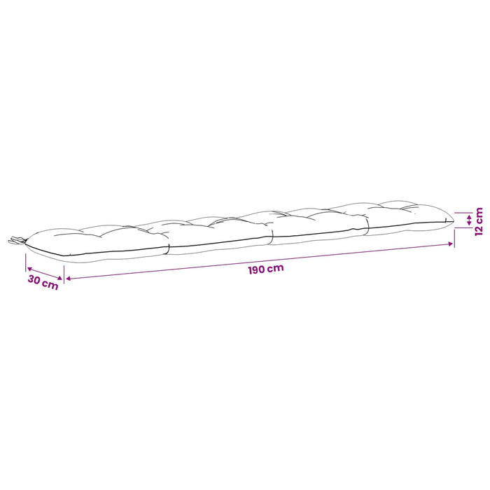 Perna pentru bancă VIANEN 100% Polyester Crem 190 x 30 x 12 cm - WALTI WALTI