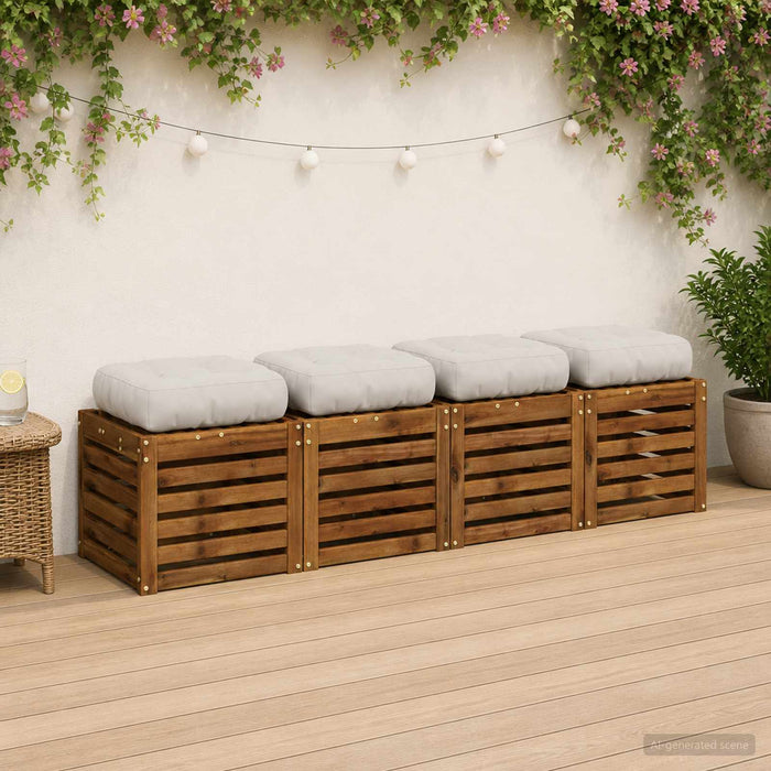 Perne pentru șezut cu 4 piese VIANEN 4 pcs 100% Polyester Alb WALTI