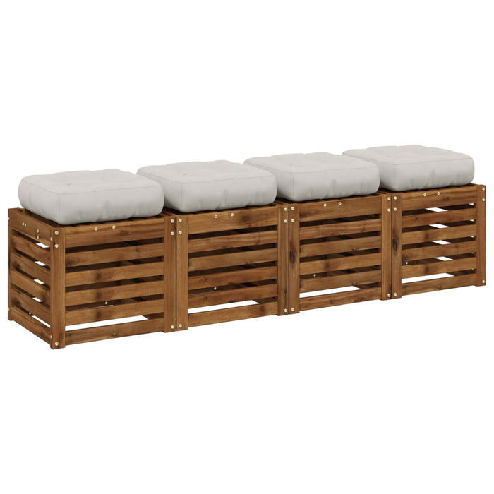 Perne pentru șezut cu 4 piese VIANEN 4 pcs 100% Polyester Alb WALTI