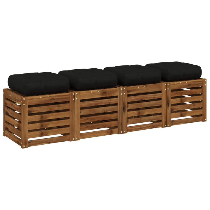 Perne pentru șezut cu 4 piese VIANEN 4 pcs 100% Polyester Negru WALTI