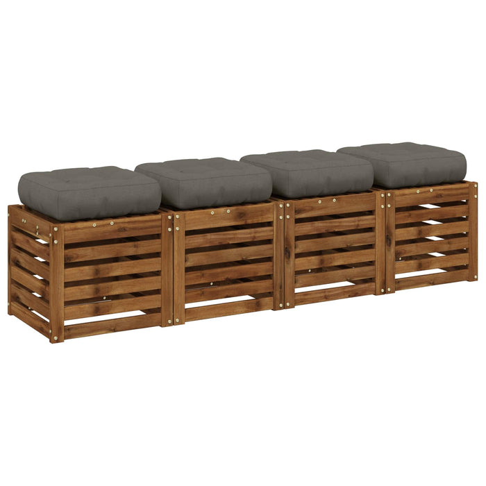 Perne pentru șezut cu 4 piese VIANEN 4 pcs 100% Polyester Gri WALTI