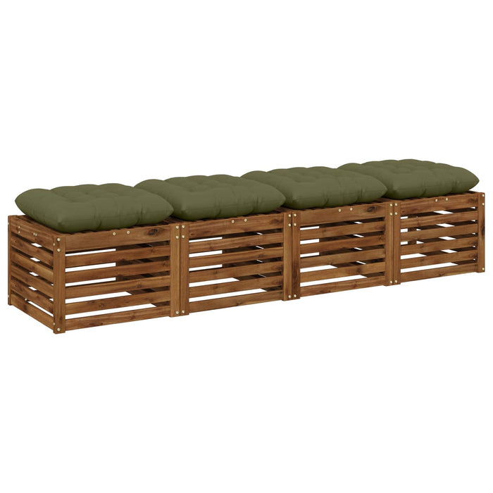 Perne de Șezut VIANEN 4 buc. 100% Polyester Verde măsliniu WALTI