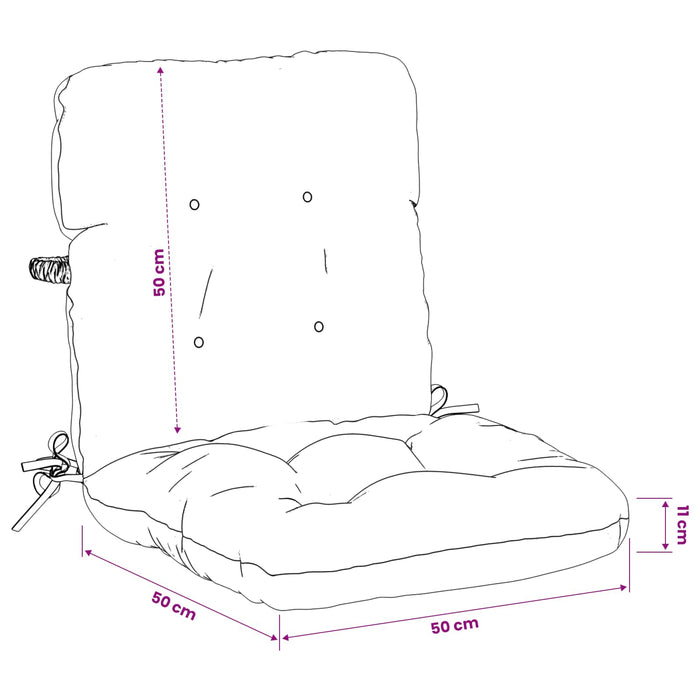 Perne pentru Scaune cu Spătar Înalt - Set de 4 VIANEN 4 buc. WALTI