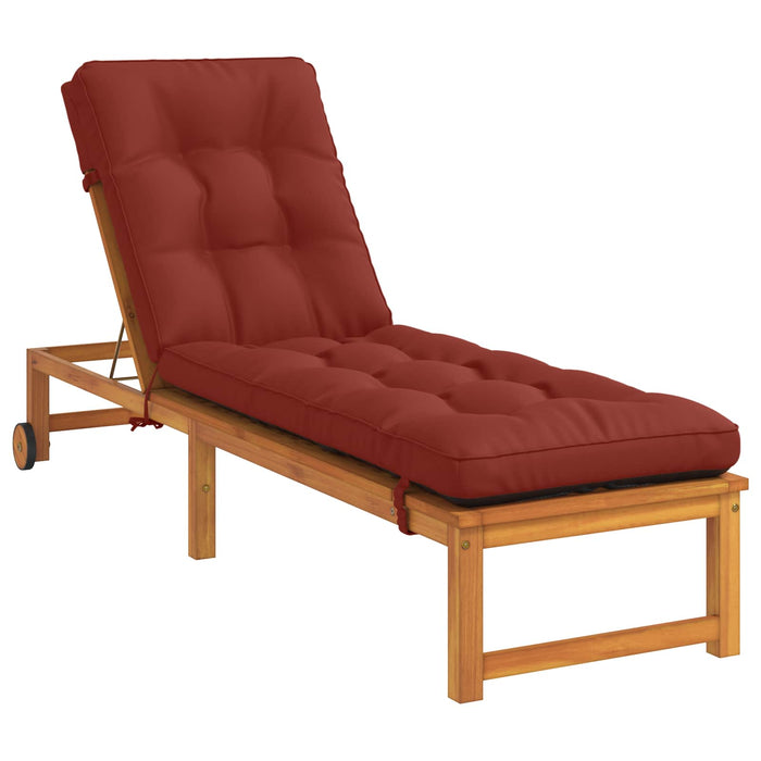 Perna pentru Șezlong VIANEN 100% Polyester Roșu 200 x 55 x 8 cm WALTI