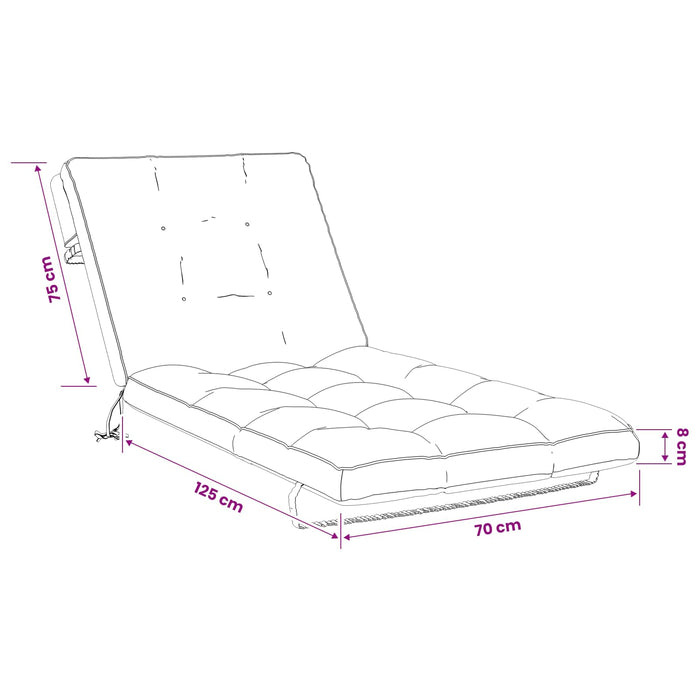 Perna pentru Șezlong VIANEN 100% Polyester Negru WALTI