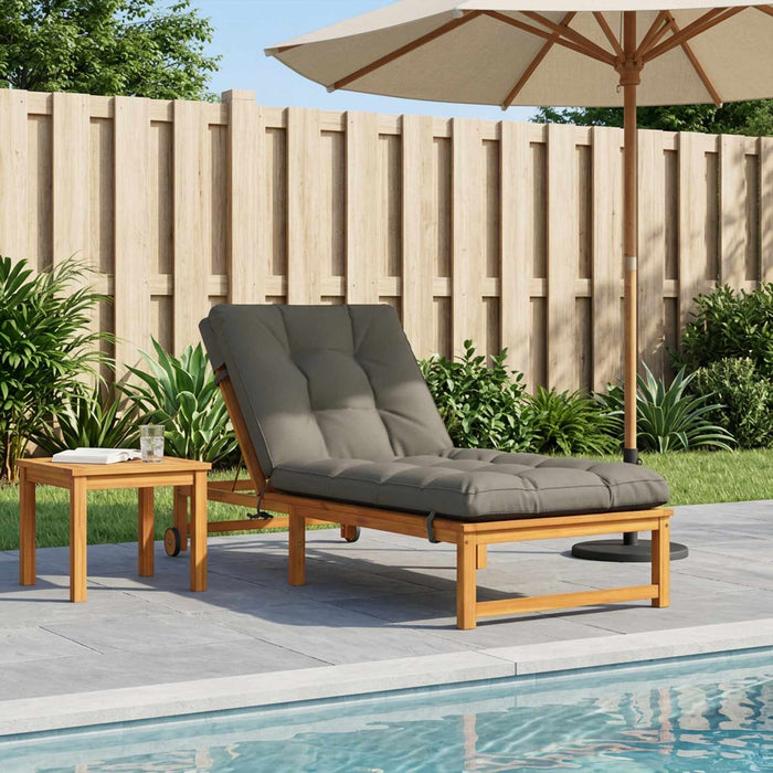 Perna pentru Șezlong VIANEN 100% Polyester Gri 200 x 80 x 8 cm WALTI