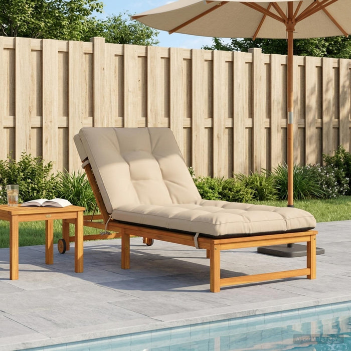 Perna pentru Șezlong VIANEN 100% Polyester Crem 200 x 80 x 8 cm WALTI