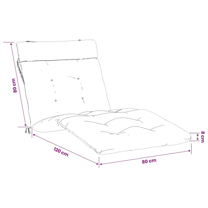 Perna pentru Șezlong VIANEN 100% Polyester Crem 200 x 80 x 8 cm WALTI