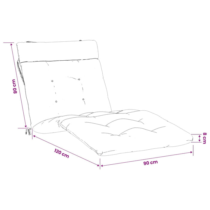 Perna pentru Șezlong VIANEN 100% Polyester Alb 200 x 90 x 8 cm WALTI