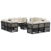 Set de canapele pentru grădină 13 pcs Negru poliratan - WALTI WALTI