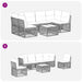 Set de canapele pentru grădină 7 pcs Bej poliratan - WALTI WALTI