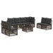 Set de canapele pentru grădină 9 pcs Gri poliratan - WALTI WALTI