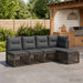 Set de canapele pentru grădină 5 pcs Gri poliratan - WALTI WALTI
