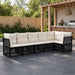 Set de canapele pentru grădină 6 pcs Negru poliratan - WALTI WALTI