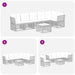 Set de canapele pentru grădină 7 pcs Gri poliratan - WALTI WALTI