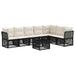 Set de canapele pentru grădină 8 pcs Negru poliratan - WALTI WALTI