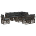 Set de canapele pentru grădină 9 pcs Gri poliratan - WALTI WALTI