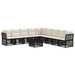 Set de canapele pentru grădină 10 pcs Negru poliratan - WALTI WALTI