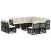 Set de canapele pentru grădină 12 pcs Negru poliratan - WALTI WALTI