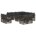 Set de canapele pentru grădină 12 pcs Gri poliratan - WALTI WALTI