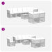 Set de canapele pentru grădină 9 pcs Gri poliratan - WALTI WALTI
