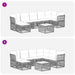 Set de canapele pentru grădină 8 pcs Negru poliratan - WALTI WALTI