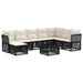 Set de canapele pentru grădină 9 pcs Negru poliratan - WALTI WALTI