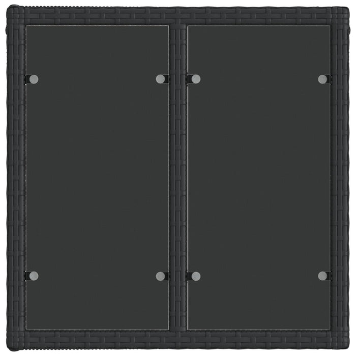 Set de canapele pentru grădină 9 pcs Negru poliratan - WALTI WALTI