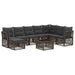 Set de canapele pentru grădină 9 pcs Gri poliratan - WALTI WALTI