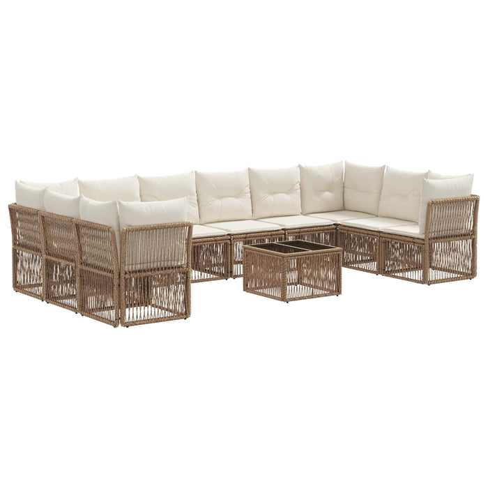Set de canapele pentru grădină 11 pcs Bej poliratan - WALTI WALTI