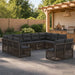 Set de canapele pentru grădină 11 pcs Gri poliratan - WALTI WALTI