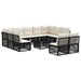 Set de canapele pentru grădină 12 pcs Negru poliratan - WALTI WALTI