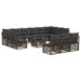 Set de canapele pentru grădină 14 pcs Gri poliratan - WALTI WALTI