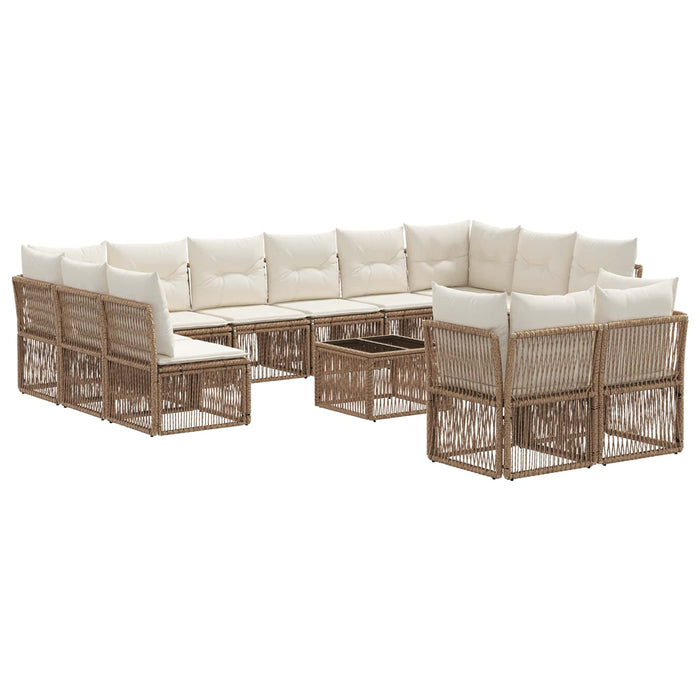 Set de canapele pentru grădină 13 pcs Bej poliratan - WALTI WALTI